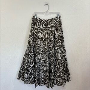 Jones New York Sport Print Tiered Maxi Skirt